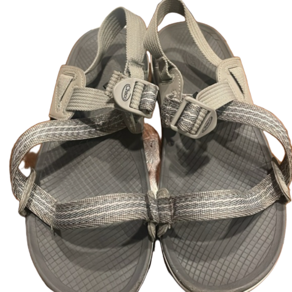 Chaco Women Adjustable Strap Size 8 Gray Sandals